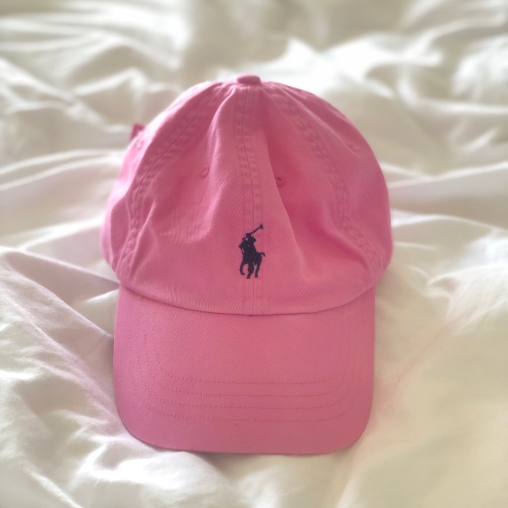 Polo Ralph Lauren Logo Baseball Hat One Size Pink